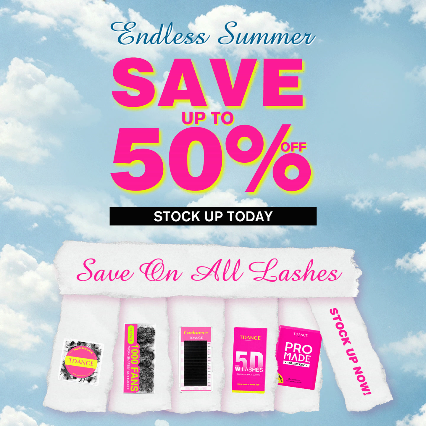 Up to 50% OFF all lashes at TDANCE