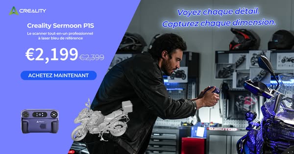 Scanner 3D Sermoon P1S — 0,02 mm