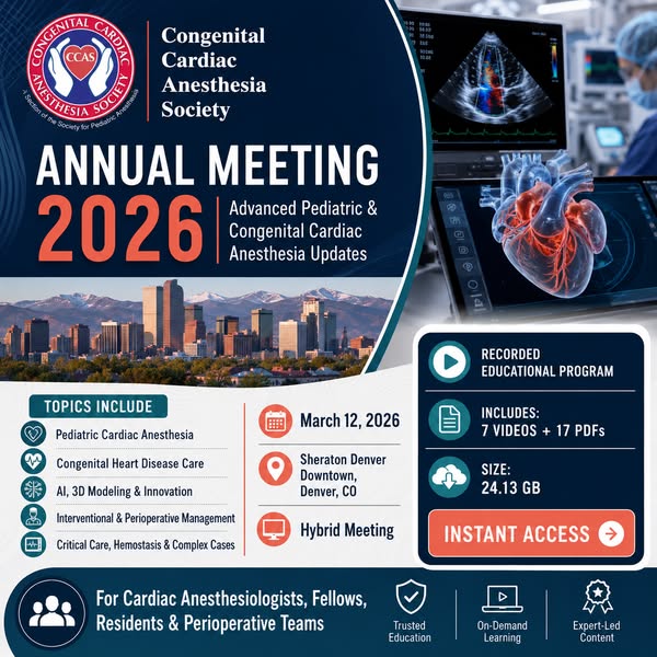 Congenital Cardiac Anesthesia 2026