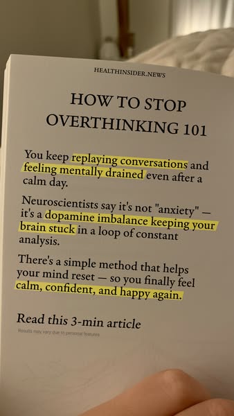 HOW TO STOP OVERTHINKING 101