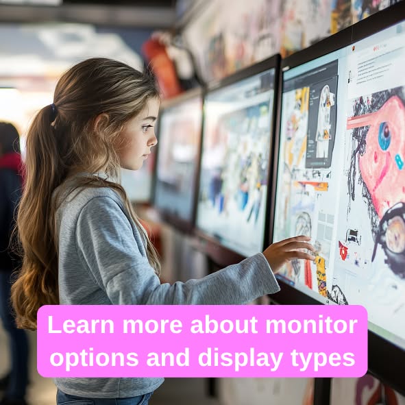 Learn more about monitor options and display types