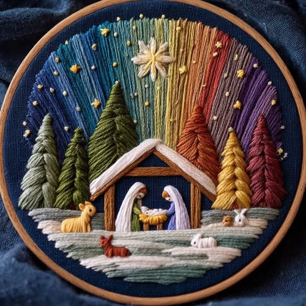 DIY Nativity Embroidery Set