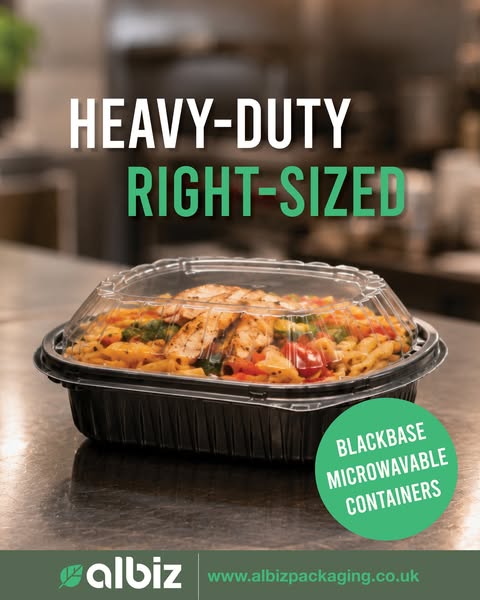 Takeaway Black Base Microwavable Portion Containers with Lids 1000ml - 250 Pieces