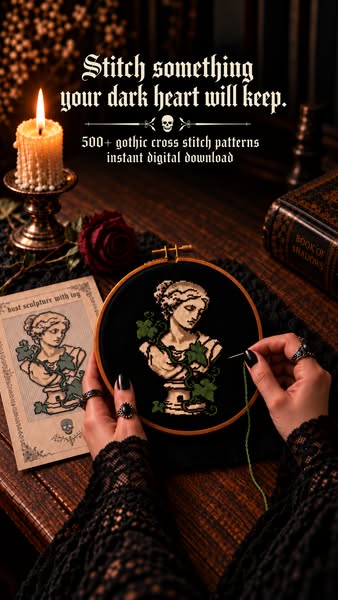 500+ New Gothic Cross Stitch Patterns