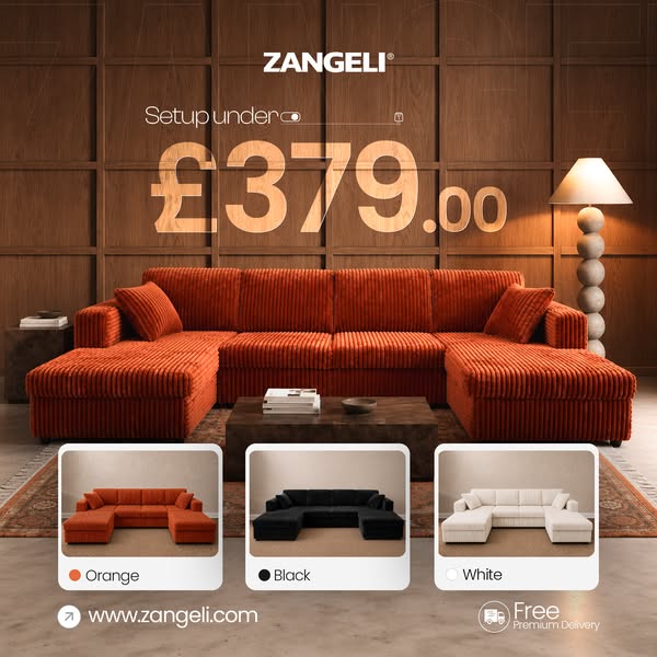 Luxury U Shape Sofa – Only £379