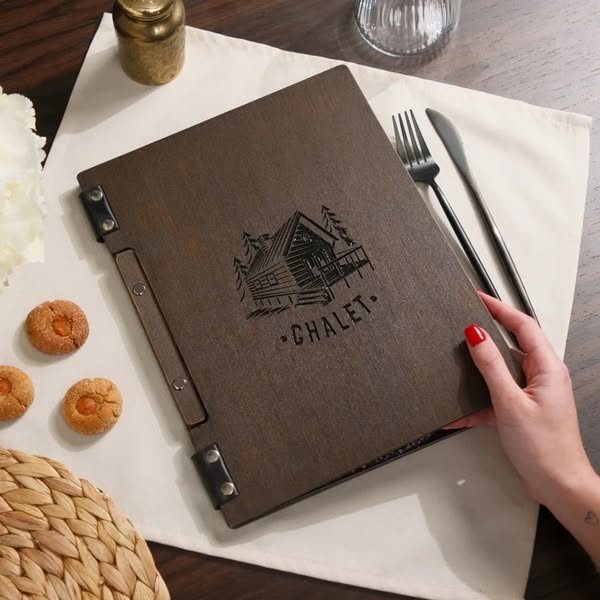 Hardcover Wooden Menu Cover (PM02A2)