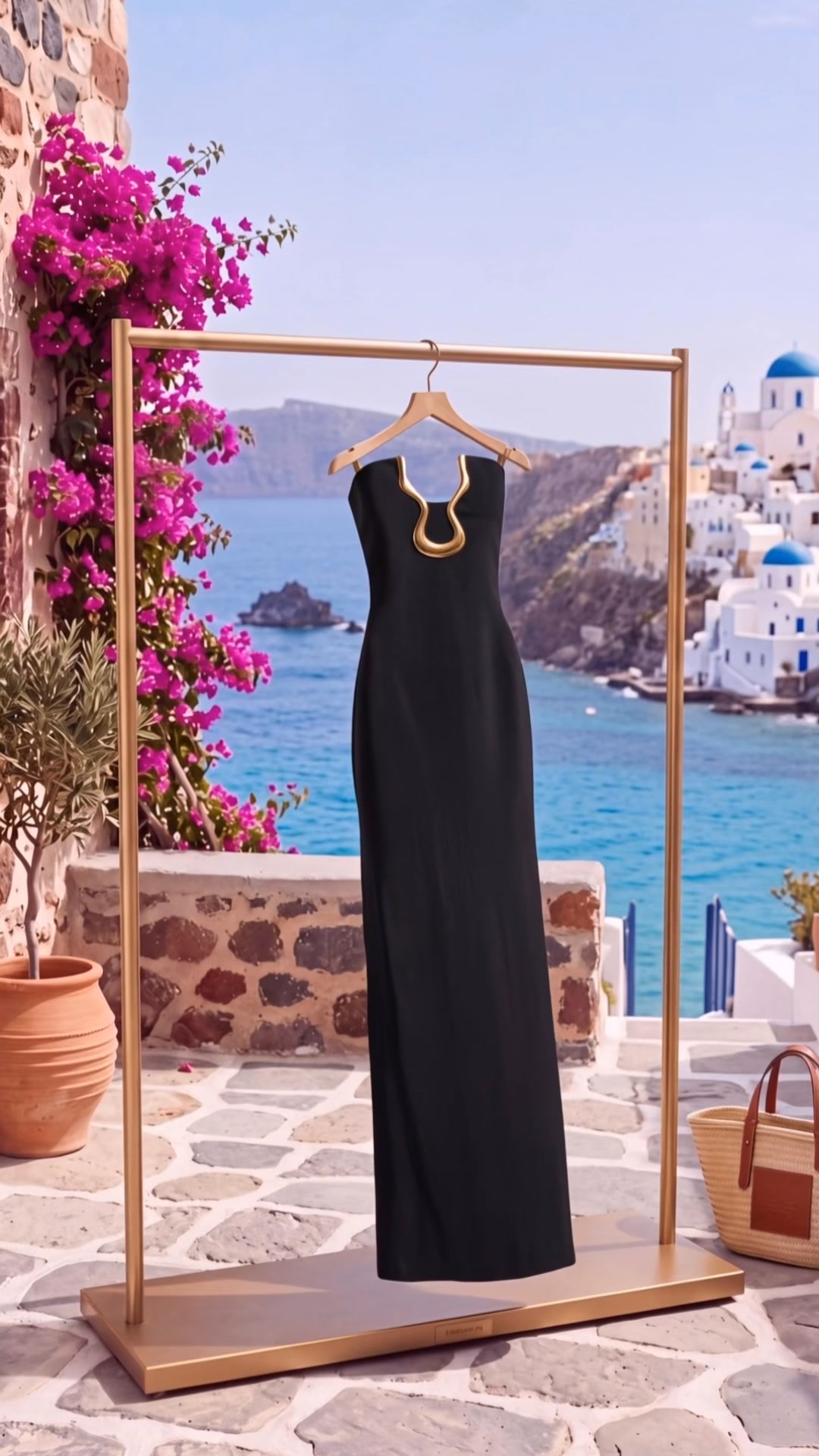 Soleil - Sculptural Gold-U Strapless Maxi Dress