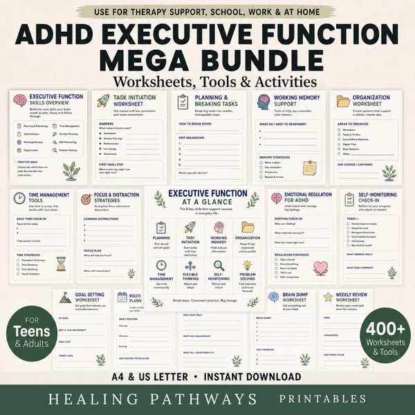 90% Off ADHD Executive Functioning Bundle