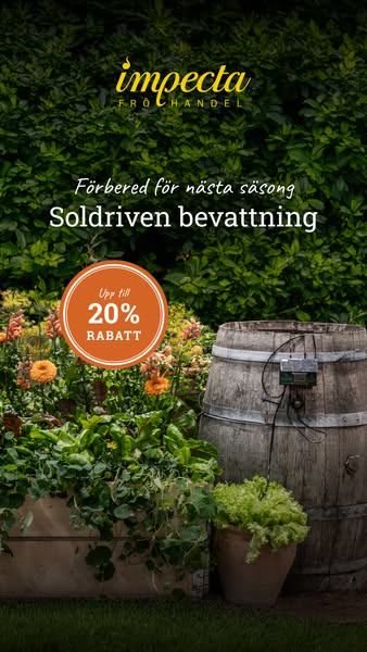 Upp till 20 % på bevattning