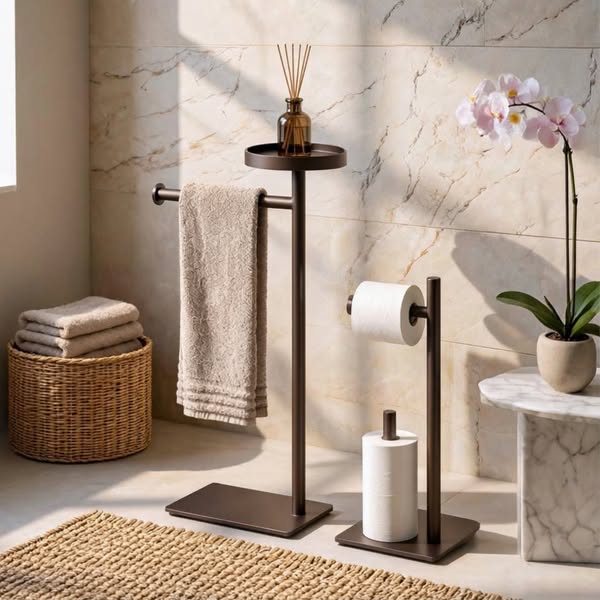Moss Metal Bathroom Accessory Set of 2