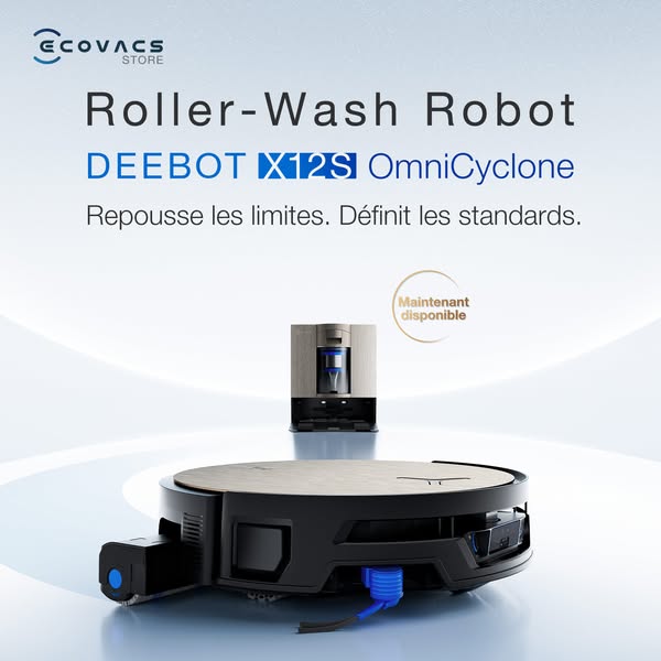 DEEBOT X12S OmniCyclone : La puissance sans sac, l'innovation sans limite.