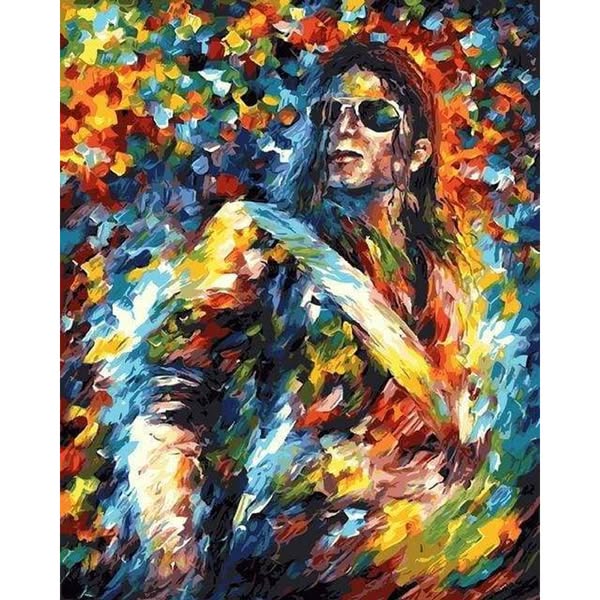 Schilderen op Nummer - Geschilderde Michael Jackson