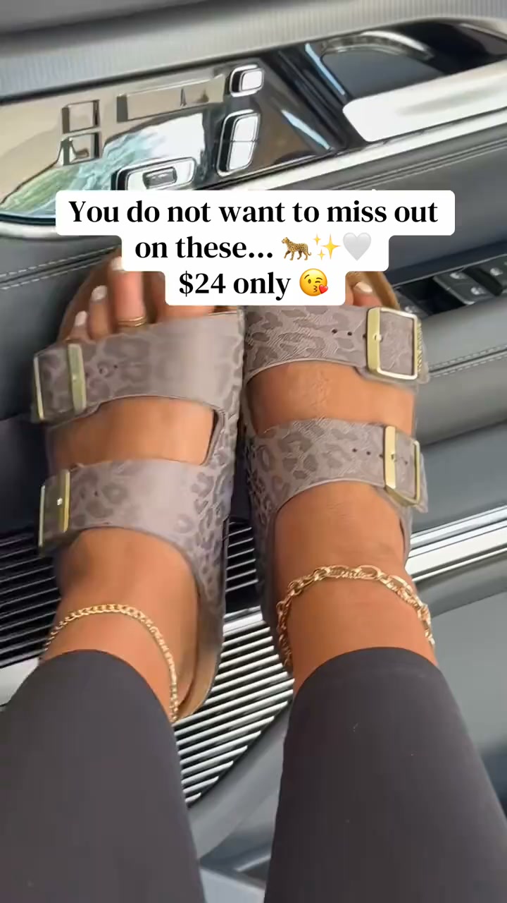 Leopard Cork Sandals, Back In Stock