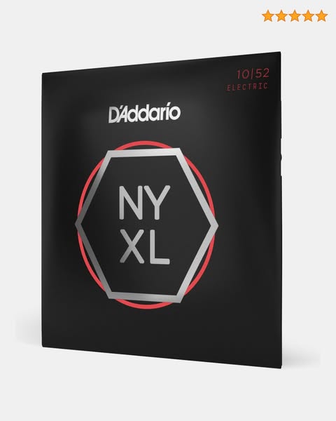 D'Addario gitarrsträngar – NYXL elgitarrsträngar – NYXL1052 – oöverträffad styrka, inställningsstabilitet, förbättrad mellanklass – för 6 st