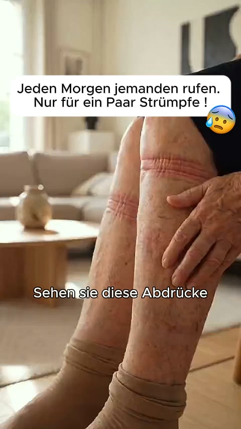 Nie wieder um Hilfe bitten. Für Strümpfe.