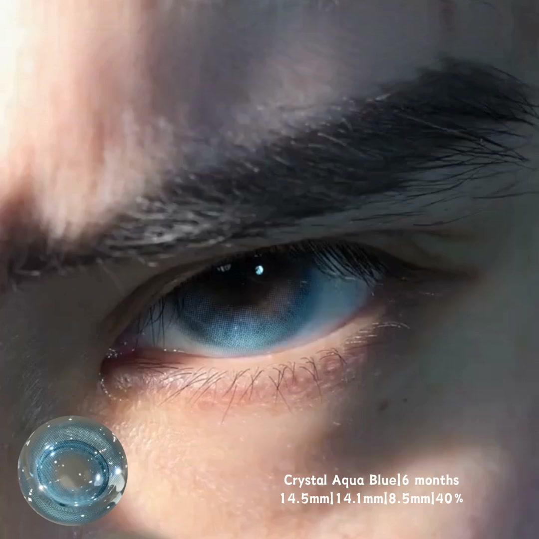 Crystal Aqua Blue 14.5mm Contact Lenses (6 months wear)