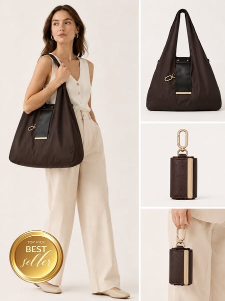 Das Creative dahinter: Foldable Shopping Bag Keychain Eco-Friendly Reusable Tote Bag - White / Super fast delivery On Sale & Quick Ship