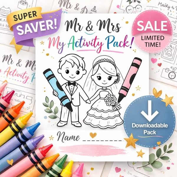DOWNLOAD & PRINT YOURSELF DIGITAL VERSION | Mr & Mrs Kid's Wedding Act