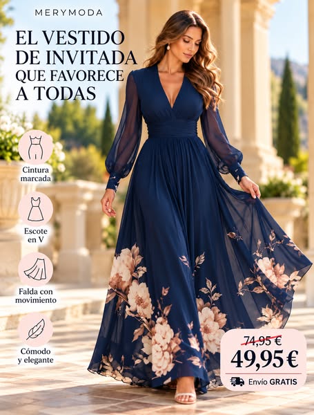 De 74,95 € a 49,95 €: tu vestido de invitada rebajado