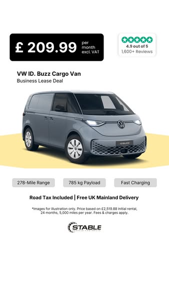 £209.99/pm – ID.Buzz Cargo Van – Limited Business Deal
