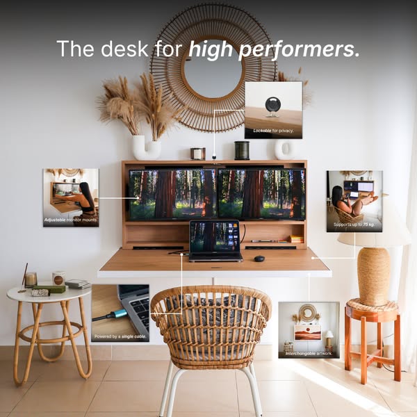 DropTop wall desk