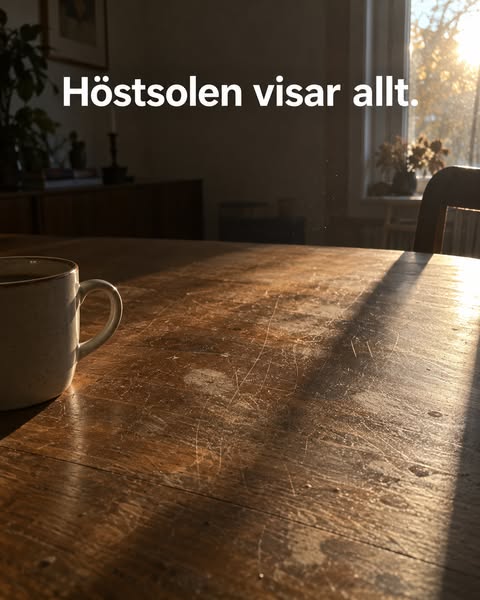 Höstljuset visar repan