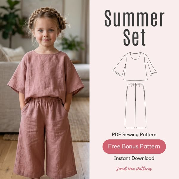 90% Off Girls Summer Outfit Pattern