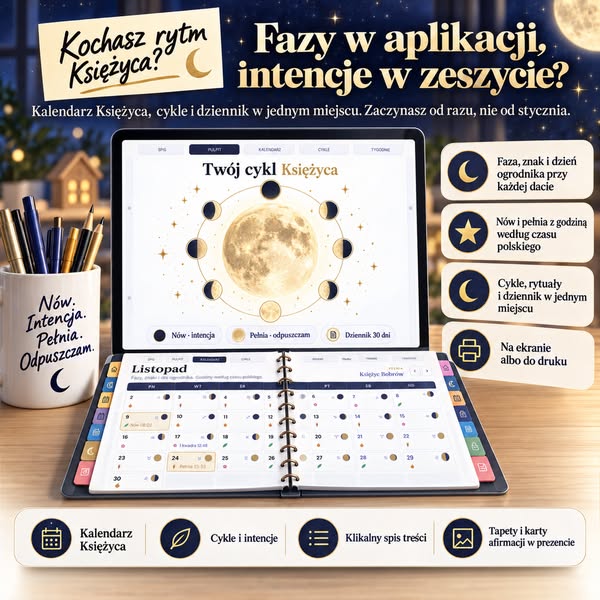 Cały rytm Księżyca w jednym planerze