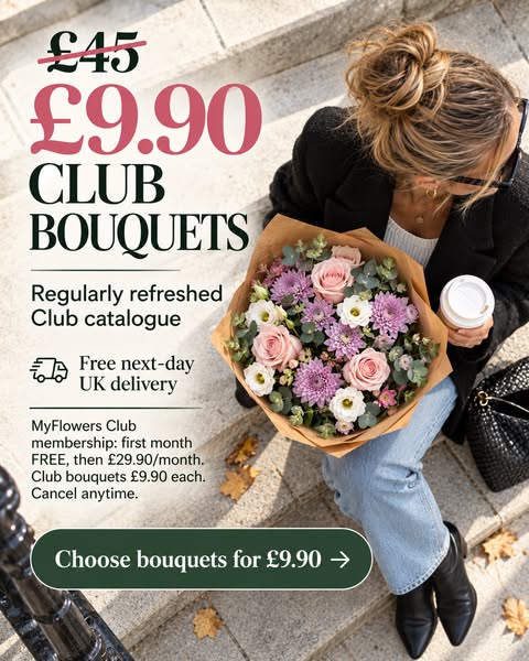 £9.90 Any Bouquets