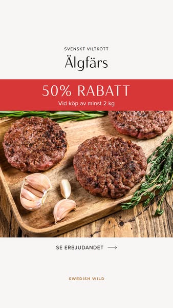 Svensk älgfärs till halva priset