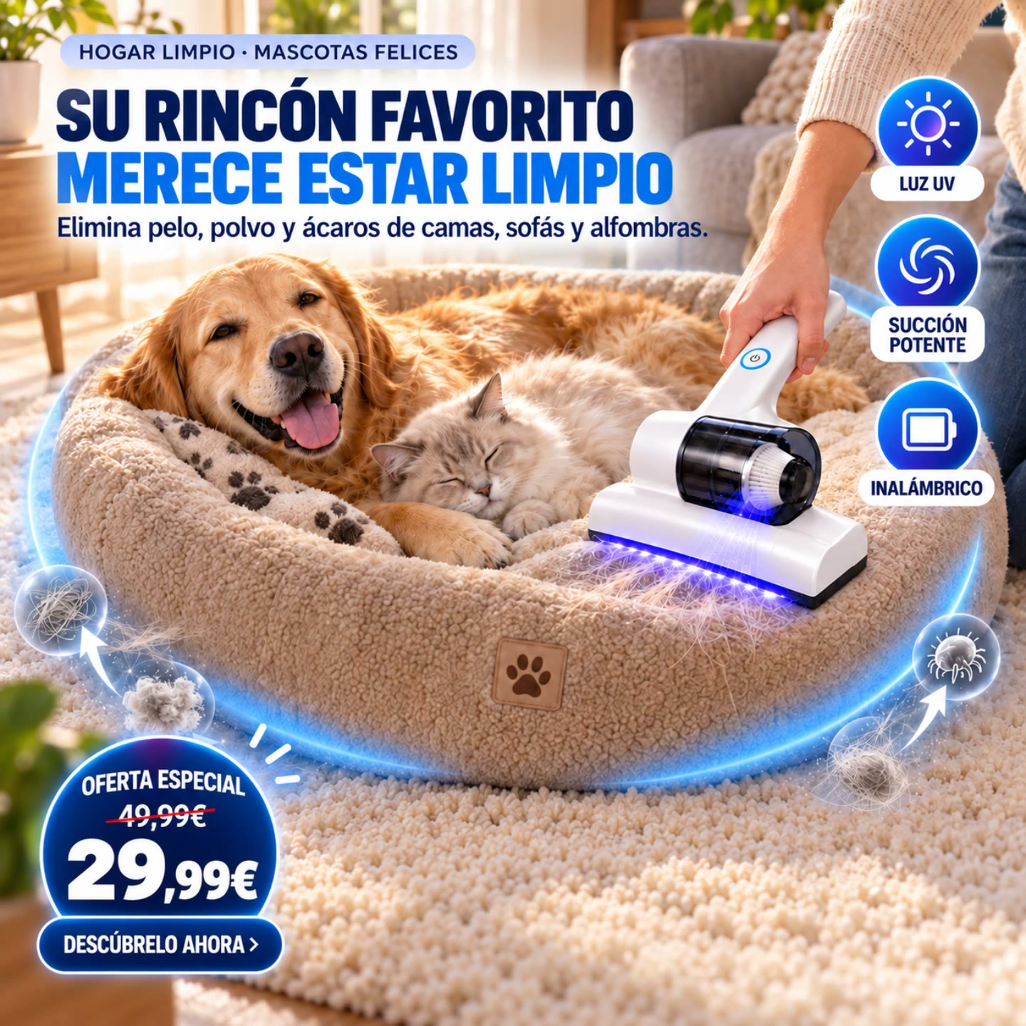 Adiós a los pelos en sofás y camas