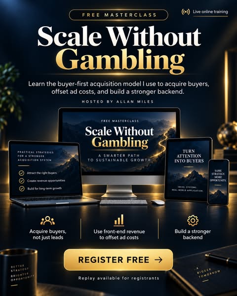 Scale Without Gambling on Meta Ads, Free Masterclass