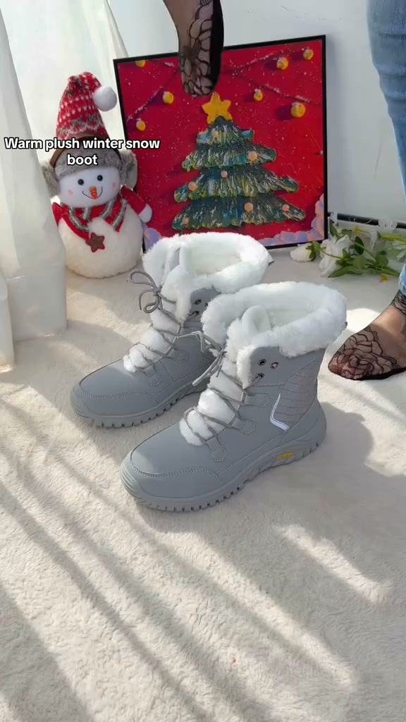 Mid-Calf Plush Snow Boots — Extra Warmth & Coverage