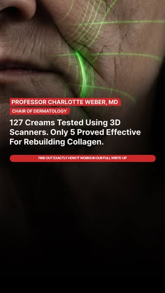 127 Creams Tested Using 3D Scanners. Only 5 Proved Effective for Rebuilding Collagen.
