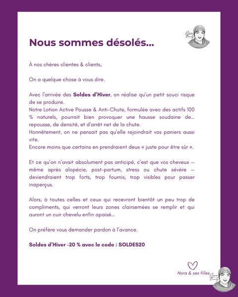 Soldes d’hiver : -20 % sur toute la boutique
