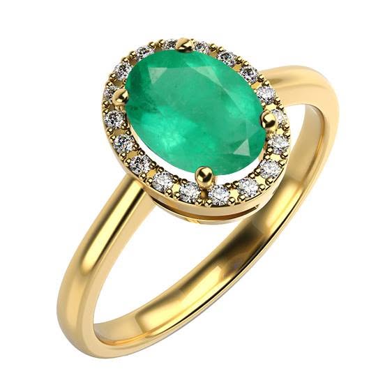 Smaragdring mit Diamanten Arya