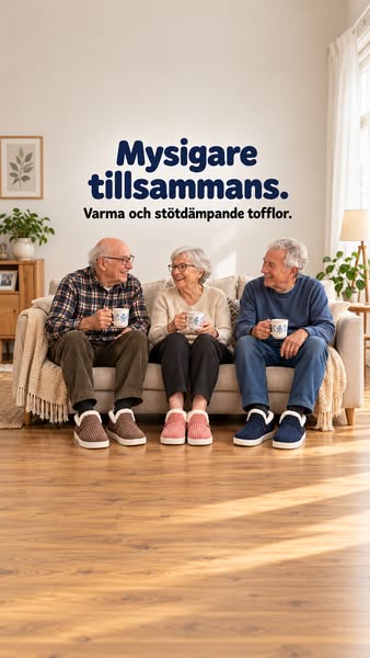Varma tofflor för kalla golv