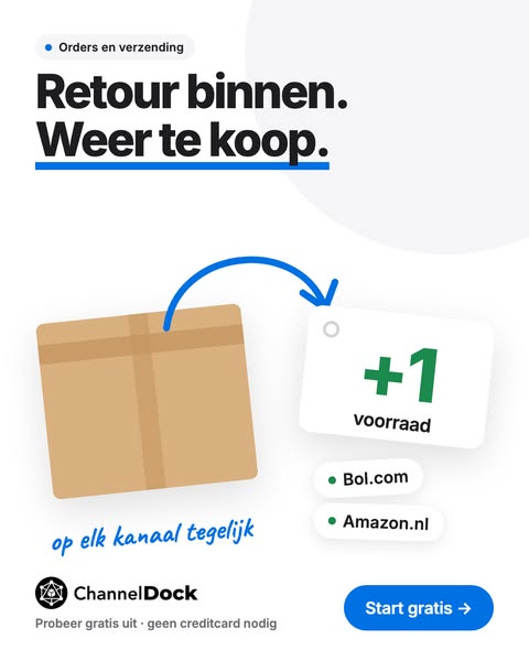 Retour verwerkt op elk kanaal