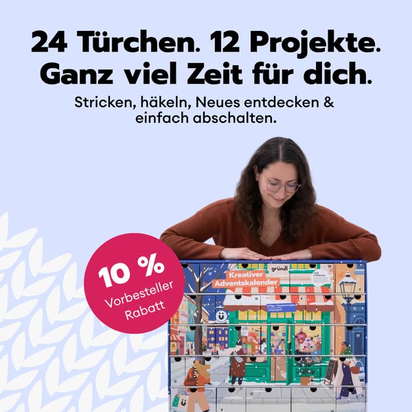 Kreativer Adventskalender zum Stricken & Häkeln