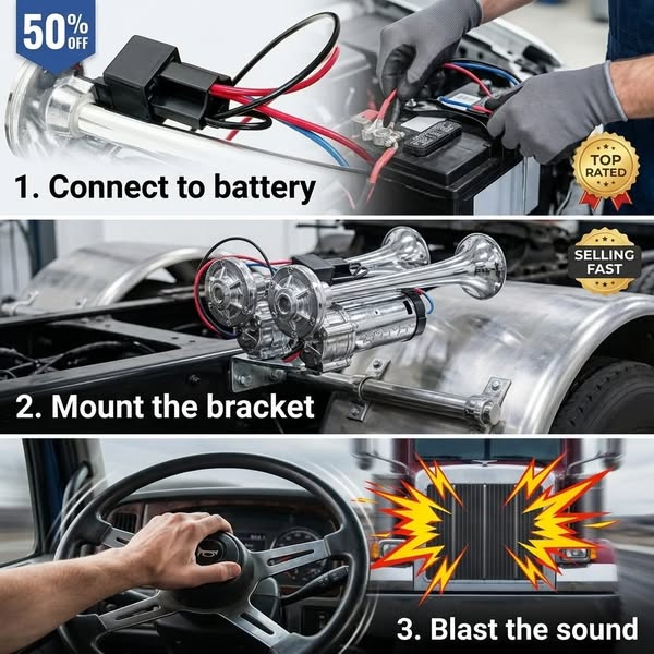600DB Dual-Tone Metal Car Horn