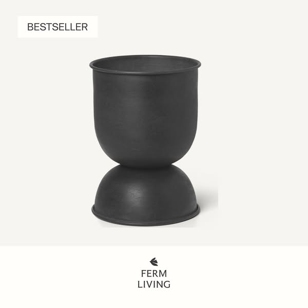 Hourglass Pot - Extra Small - Black