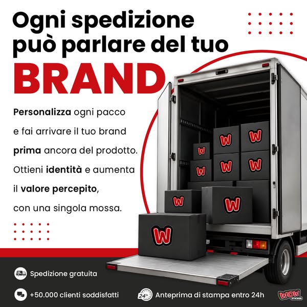 Ogni spedizione parla del tuo brand