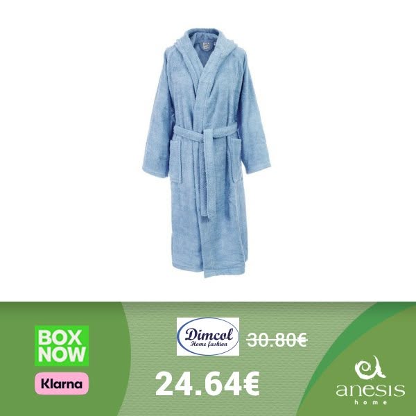 Μπουρνούζι Με Κουκούλα Dimcol 3010 Σιέλ