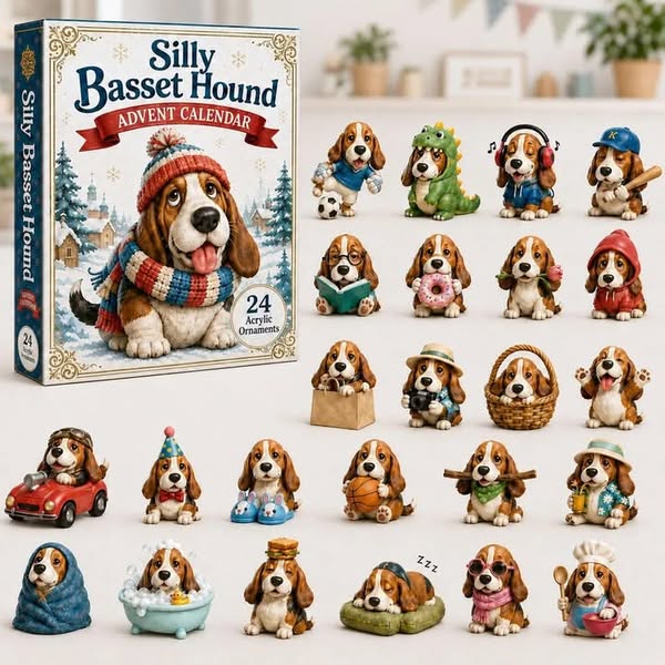 24 Days of Basset Hound Belly Laughs! Meet Your New Favorite Advent Calendar!