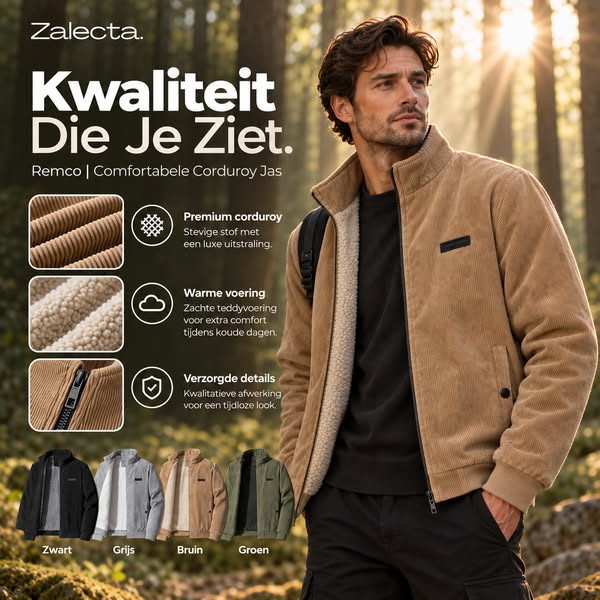 Remco Corduroy Jas | Nu €69,95