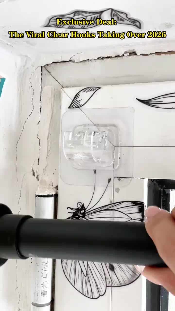 Transparent Hanging Rod Clip