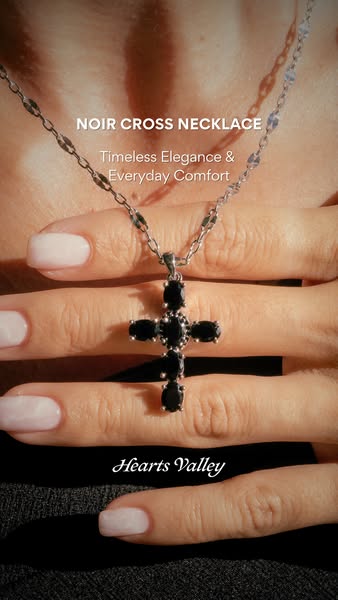 Noir Cross Necklace