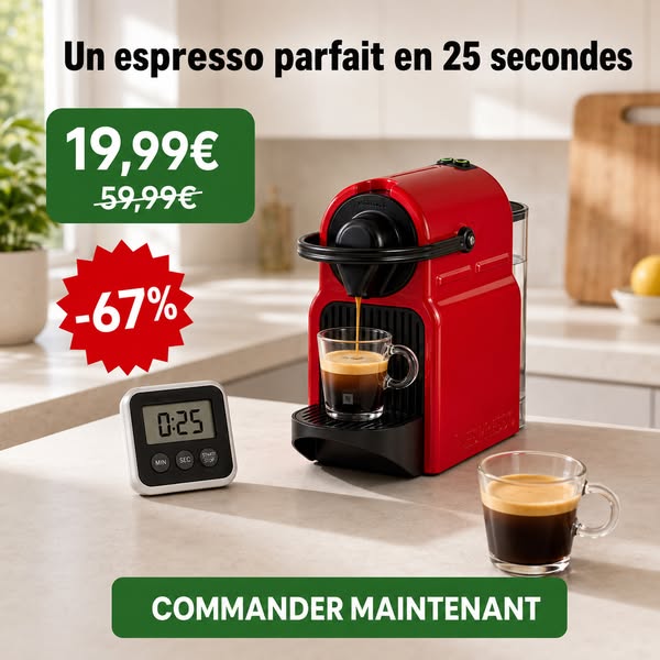 Nespresso Inissia + 100 capsules — 19,99 €