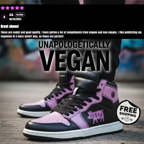 Vegan Retro High-Top Sneakers Pink & Black | Sarcastic Rhino