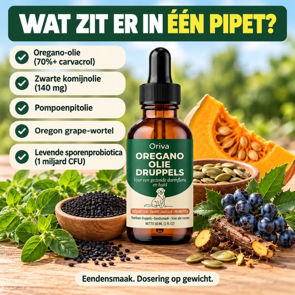 Oriva™ Oregano Druppels: Koop 2 + 1 gratis